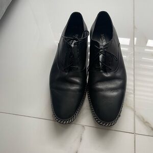 Balmain black chain dress shoes​​